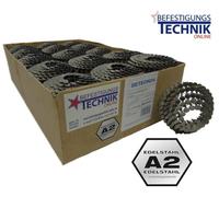 Clous pour carton bitumé 3,1x32mm anneau inoxydable pour cloueur pour carton bitumé Prebena Paslode Makita Haubold BeA 7,2M K