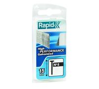 Clous - RAPID - 1000 pointes 8/15mm galvanisées - Acier galvanisé - Usage bois