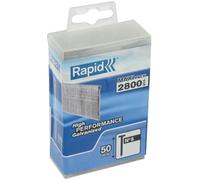 Rapid, 40100537, Pointes N°8, 50mm de longueur, 2800 pièces, Fil galvanisé, Haute performance Argent