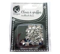 Clous Rivet À Griffes Carré 10mm Argenté 30 Pièces