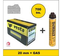 DEWALT DDF6510015 - Clavos 15mm x 2,6 mm para fijación a gas C5 + Carga de Gas