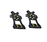 Cloutées Grippers Traction Crampons, Glace Traction Crampons Antidérapant sur Chaussures/Bottes 10 Clous à Neige Grips Crampons Pointes pour l'escalade, l'alpinisme (S)