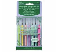 Clover 3675 Amour Acier Crochet Ensemble De 9 - Tailles:0.6mm - 1.75mm