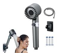 Clover and Cove Douche à main filtrée haute pression - Multimode avec tuyau et support, réglage à un bouton pour enlever la saleté et massage de la peau