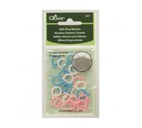 Clover Lot de 25 anneaux marqueurs de point fendu (tailles assorties)