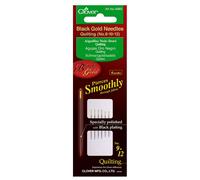 Clover Assortiment d'Aiguilles Noir-Doré à Quilter - N°9 N°10 N°12
