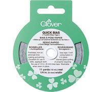 Clover biais thermocollant 10m lamé argent