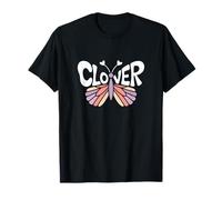 Clover Butterfly - Word Art personnalisé avec nom Mignon T-Shirt