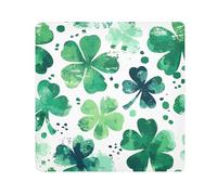 Clover Chiffon autocollant magique pour appareil photo Motif carreaux verts pour objectif d'appareil photo, protecteur d'objectif, sac de maquillage, 35 x 35 cm, multicolore, 17.7x17.7in, Moderne