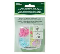 Clover Ensemble de marqueurs CL3033 – point de verrouillage plastique – Multicolore 7,5×7,5×2,5 cm