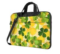 Clover Coin Sac pour ordinateur portable de 15,6", housse de protection antichoc pour ordinateur portable de 15,6", housse de protection pour ordinateur portable motif trèfle pour homme et femme