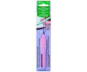 Clover crochet en acier amour n°4(1,25mm), Rose