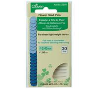 Clover – Épingles tête fine en acier – Diamètre 0,45 mm – Blanc