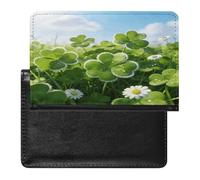 Clover Étui portefeuille en cuir pour passeport - Ultra fin - Vert