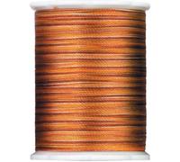 clover Fil de Soie panaché Taille 8, 18 m, 1 Bobine - Doré/Rouille/Marron