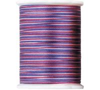 clover Fil de soie panaché taille 8, 18 m, 1 bobine - Violet/rose/bleu