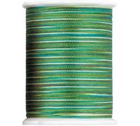 clover Fils de soie panachés taille 8, 18 m, 1 bobine, vert/ivoire