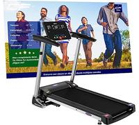 Clover Fitness A8 Tapis de course magnétique - Moteur puissant, amortissement avancé et écran LED avec contrôle de vitesse