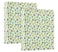 Clover Leaf Lot de 2 classeurs à 3 anneaux en D A4 avec 200 feuilles pour enfants, fournitures scolaires, femmes et hommes