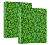 Clover Lot de 2 classeurs à 3 anneaux en D A4 avec 200 feuilles pour enfants, fournitures scolaires, femmes, hommes et bureau