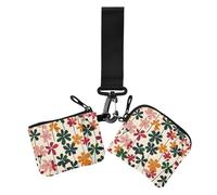 Clover Lot de 2 porte-monnaie colorés pour femme avec dragonne pour un usage quotidien