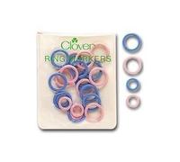 Clover Lot de 25 anneaux marqueurs de point fendu (tailles assorties)