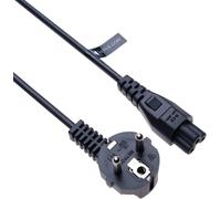 Clover Portable Power Cable 2M Power Cord for HP Dell ASUS Acer Sony Lenovo Samsung Computer TV Smart TV Portable with Power Supply CEE7 3 Way to C5 Female (1 Cord)