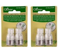 Clover Recharge Marqueur "Chaco Liner", Blanc (Lot de 2)