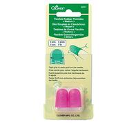 Clover Rubber Thimbles Cosses Flexibles en Caoutchouc, Moyennes, 2 pièces, Autre, 16 mm, Rose
