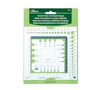 Clover Règle Swatch et jauge à aiguille – Plastique PET – Taille unique