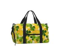 Clover Sac de sport pour homme et femme, motif trèfle avec compartiment à chaussures, résistant à l'eau, sac fourre-tout de nuit, danse, yoga