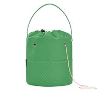 Clover Sac fourre-tout pour crochet avec cordon de serrage pour accessoires et fournitures de crochet Vert
