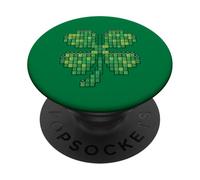 Clover Shamrock Brick Builder Happy Saint Patrick Day PopSockets PopGrip Adhésif