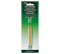 Clover Takumi Aiguilles à Tricoter circulaires interchangeables en Bambou Needles-Size 10/6 mm, Autres, Multicolore