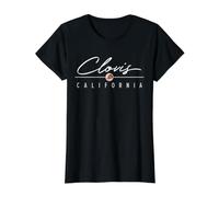 Clovis California (CA) T-Shirt Graphique avec Valeur, Femme, Noir, L