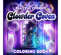 Clowder Coven: Playful spooky & cute coloring book for adults and teens not ai. Nice and fun cozy coloring gift or halloween activity. Calming pages of cat witches, ghosts & magical things!