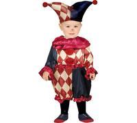Clown Bébé Costume Arlequin Halloween Amusant Mardi Gras Costume Clown Casquette Cirque Mignon Une Pièce Fantaisie Ludique Vêtement Chaleur Créative, Taille : 74/80 Couleur : Gris