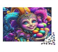 Clown de Cirque Puzzle 1000 Pièces Papier pour Adultes Boules Colorées Jeu de Puzzle 1000 Pièces Détente Cadeau 38x26cm/1000pcs