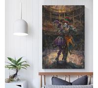 Clown de cirque, œuvre d'art pour murs de maison, pour adolescentes, filles, femmes, décoration de salon, art mural 3D 40 x 60 cm