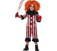 Clown effrayant Halloween Costume Enfants Fête Fantastique, Taille : 110/116 Couleur : Noir