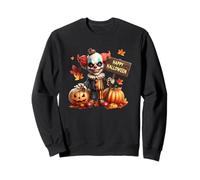 Clown Effrayant Tenant Un Panneau Happy Halloween Sweatshirt