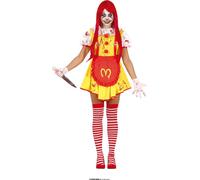 Clown fantôme Halloween Costume d'horreur Design sanglant look gothique, Taille : 44 - 46 (XL) Couleur : Jaune