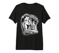 Clown Girl Payasa x Chicano Low Rider Gangster Blackwork T-Shirt Haut de Gamme
