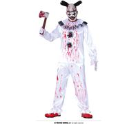 Clown Halloween Carnaval Costume d'horreur Horror Party Outfit, Taille : 52 - 54 (L) Couleur : Blanc