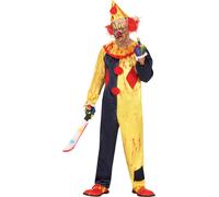 Clown horreur créature jaune horreur cirque cauchemar fête, taille : 52 - 54 (L) couleur : jaune