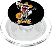 Clown ludique Guitariste rétro Rock Musique Humour Design PopSockets PopGrip pour MagSafe