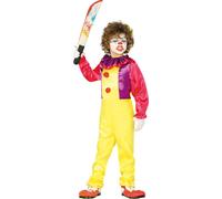 Déguisement De Clown Maléfique Jaune Pour Garçon (Taille 7-9a) Multicolore