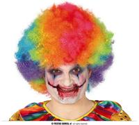 Clown Perruque de cheveux colorés Accessoire de costume Halloween Fun Events Fasching, Couleur : Multicolore