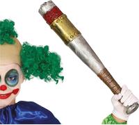 Clown Sportif Bataille de Baseball Halloween Effrayant Clown Costume Sport Requisit Or Argent Effrayant Carnaval Horror Party Décoration, Couleur : Argent