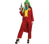 Clown Vilain Rouge Costume Fantaisie Set Personnage Parfait Costume Créatif Evénement Rôle Humour Personnage Culte Couleurs claires, Taille : 42 - 44 (L) Couleur : Rouge